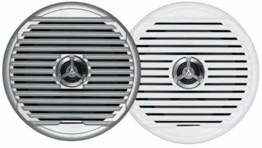 Jensen MSX65R Pair 6.5" Marine Hi-Performance Waterproof Coaxial Speakers, 75 Watts Maximum Power, 65HZ - 20kHz Frequency Response, 4 Ohms Impedance, 1" Voice Coil Size, Flush Mount
