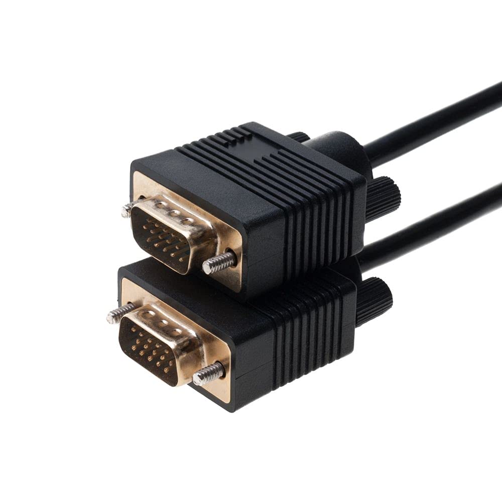 Cables Direct Online 25FT SVGA Monitor Cable - Male to Male VGA to VGA 1080P for PC, Projector, Laptop, TV