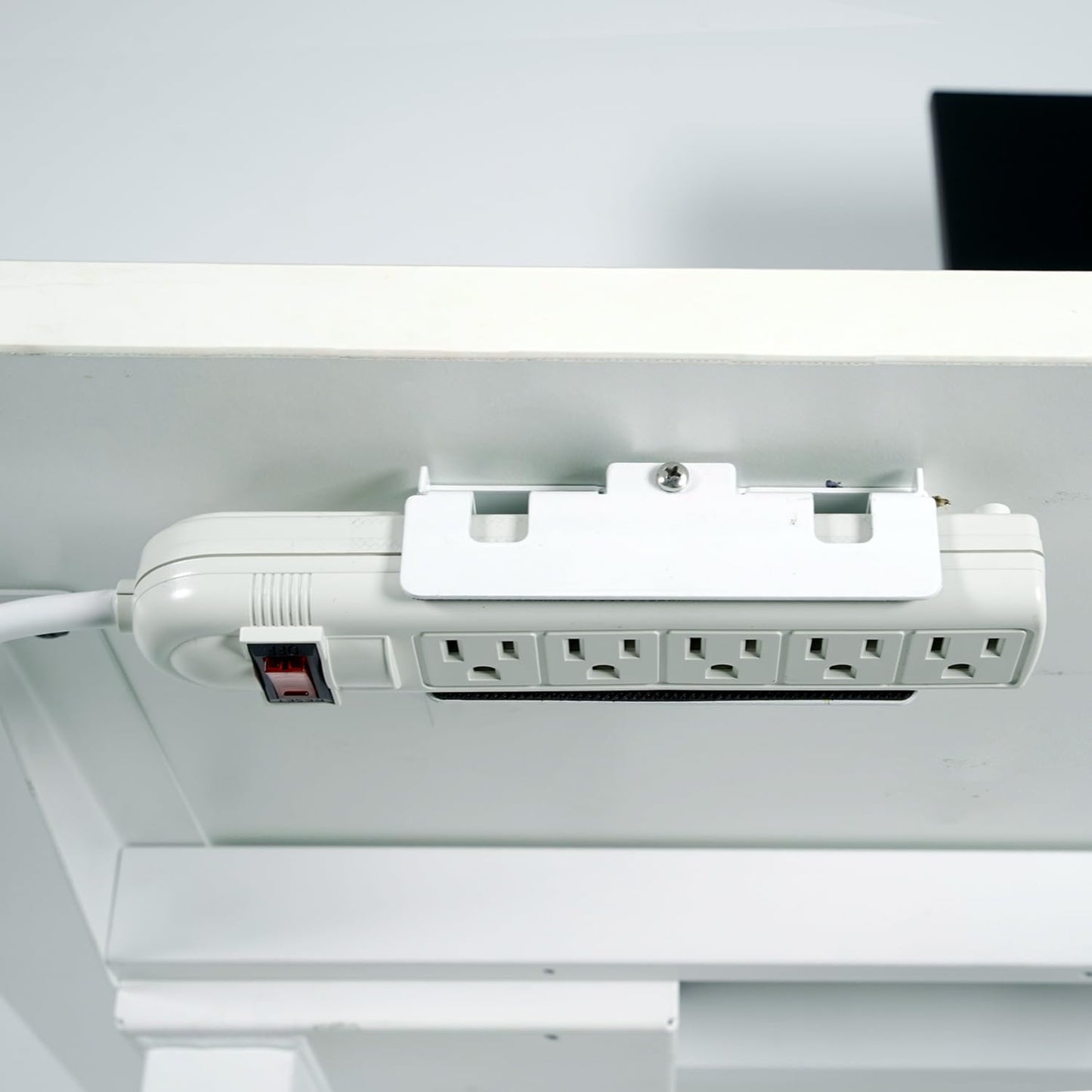 Monzlteck Universal Power Strip Mount - Under Desk or Wall - Fits 1.6" to 2.4" Width