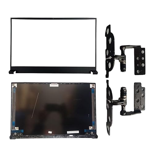 Laptop LCD Top Back Rear and Front Bezel Cover Case Compatible for MSI GF75 Thin 8SC/GF75 Thin 9SC/GF75 9RCX(MS-17F2) MS-17F1 MS-17F3 and Hinges