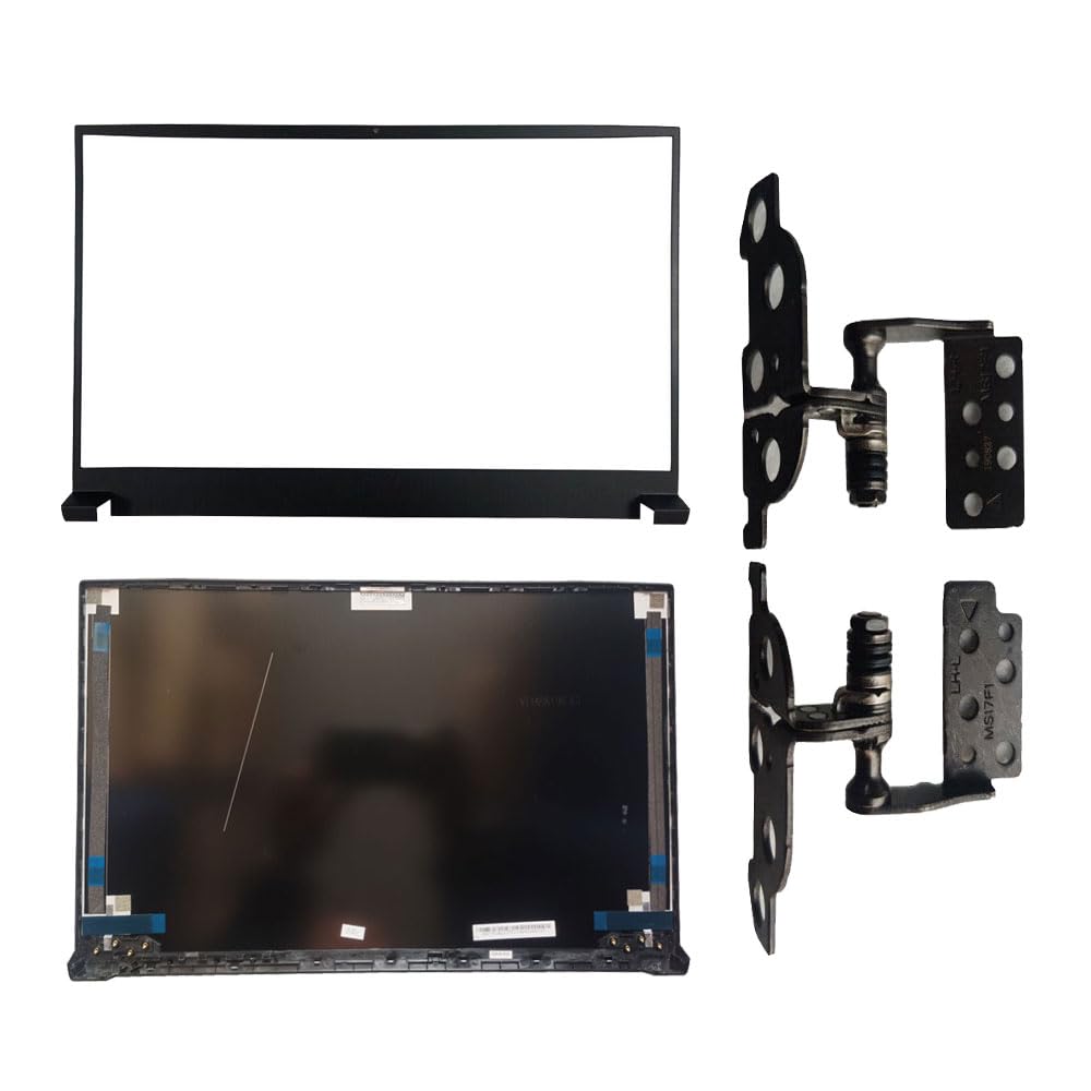 Laptop LCD Top Back Rear and Front Bezel Cover Case Compatible for MSI GF75 Thin 8SC/GF75 Thin 9SC/GF75 9RCX(MS-17F2) MS-17F1 MS-17F3 and Hinges