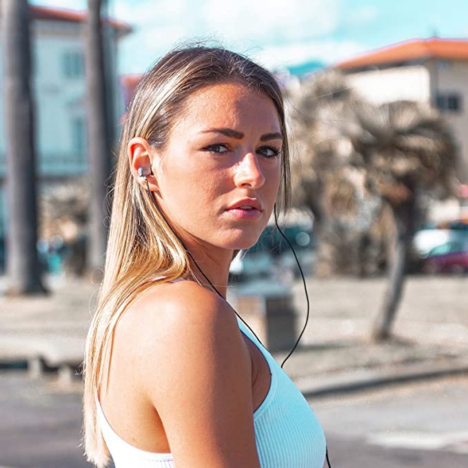 LUDOS Ultra Wired Earbuds in-Ear Headphones, 5 Years Warranty, Earphones with Microphone, Noise Isolating Ear Buds, Memory Foam for iPhone, Samsung