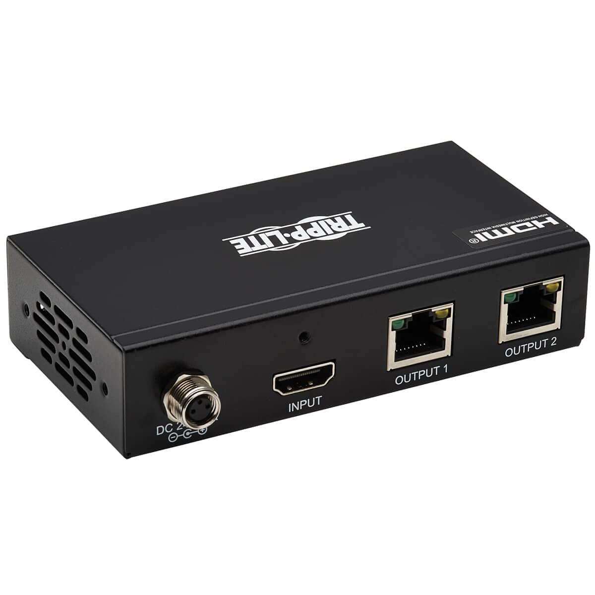 Tripp Lite HDMI Over Ethernet Cat6 Splitter 2-Port - Up to 230 feet or 70.1 Meters - 4K 60Hz Video, HDR, 4:4:4, PoC, HDCP 2.2, TAA Compliant