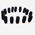 LINHUIPAD 15 Pack Mini Lavalier Foam Cover Windscreen for Countryman E6 and Other Headset Lapel Microphones (Black)