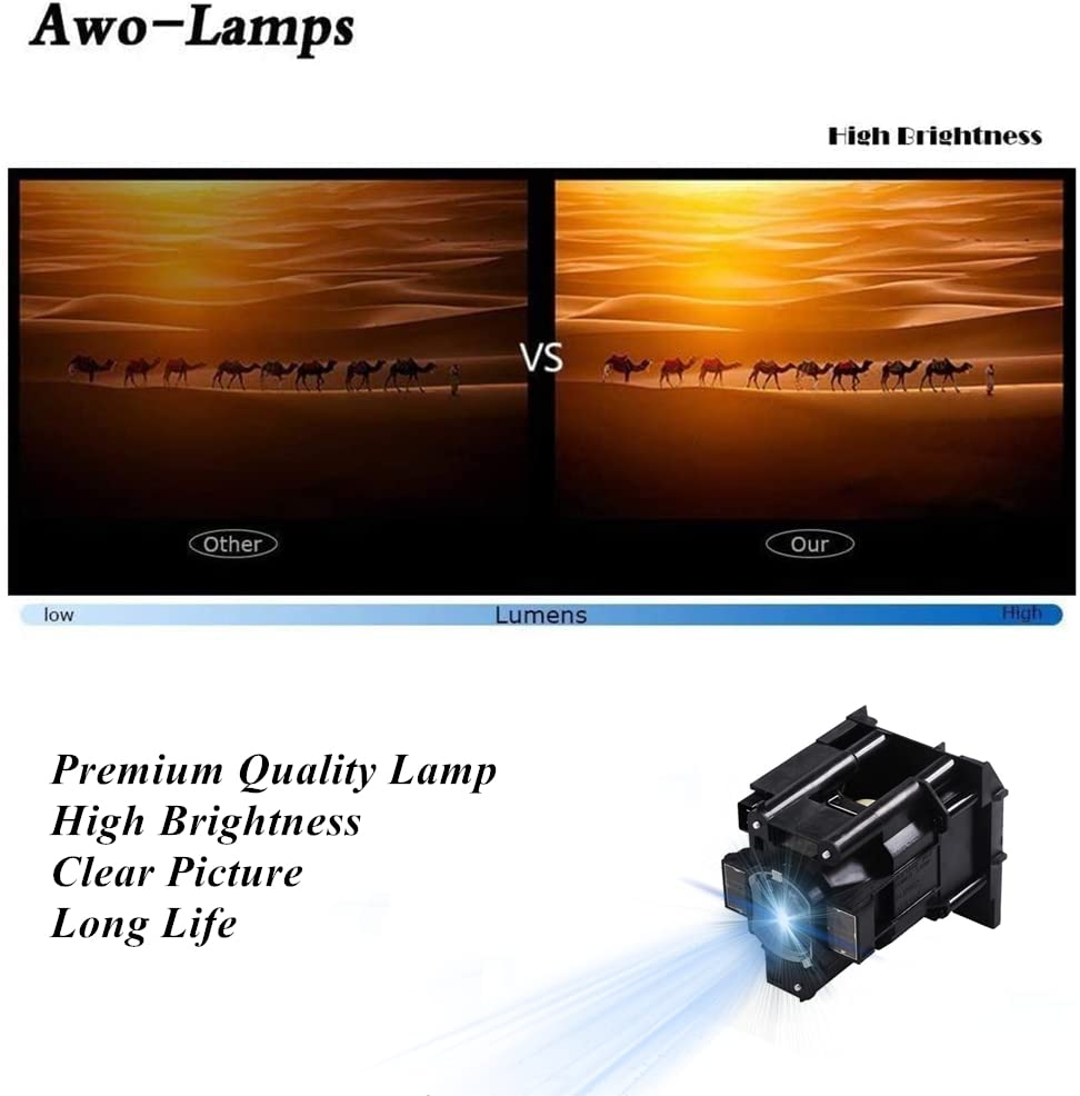 AWO Original UHP245W Lamp Bulb for 003-120707-01 / DT01285 / DT01281 with Housing for Christie LW401,LWU421,LX501 for HITACHI