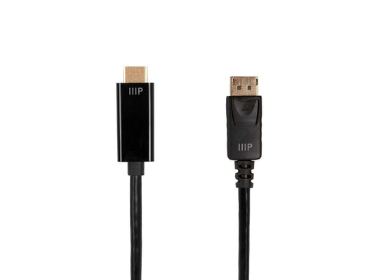 Monoprice DisplayPort to HDTV Cable - Resolutions up to 4K@60Hz, 3 Meter, Black - Select Series