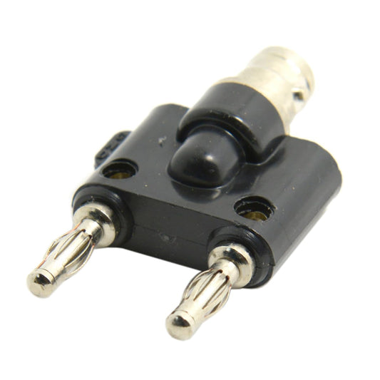 chenyang BNC Female Jack to Two Dual Banana Male Plug Pin RF Splitter Adapter Connector