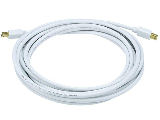 Monoprice Mini DisplayPort Cable - 15 Feet - White | Gold Plated, 32AWG, Pure Copper Conductors