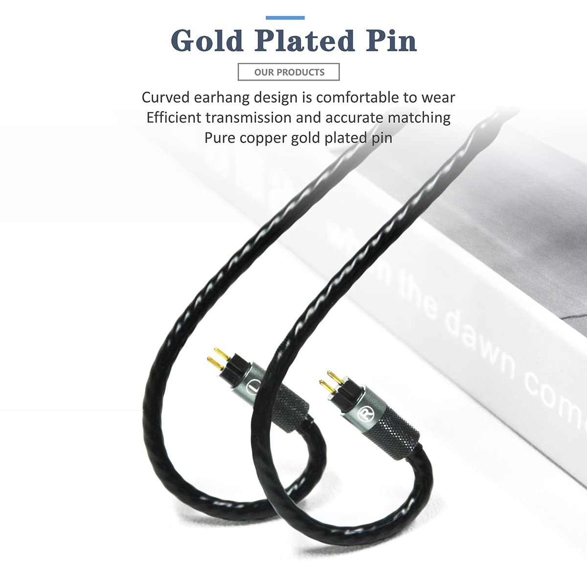 GUCraftsman 0.78mm 2Pin Plug 6N Single Crystal Copper Upgrade Earphone Cable 2.5mm/4.4mm Balance Upgrade Cable for 64audio a12t/u12 TIA Fourte…
