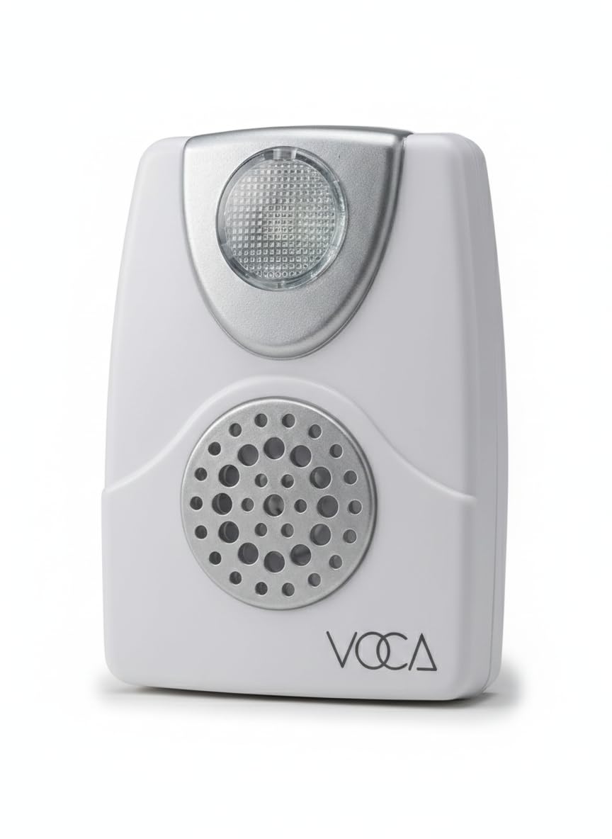 VOCA TA002 Telephone Ringer Amplifier with Flashing Light, up to 105dB, for Landline Phones, Wall Mountable, Ideal for Noisy and Hearing-Impaired