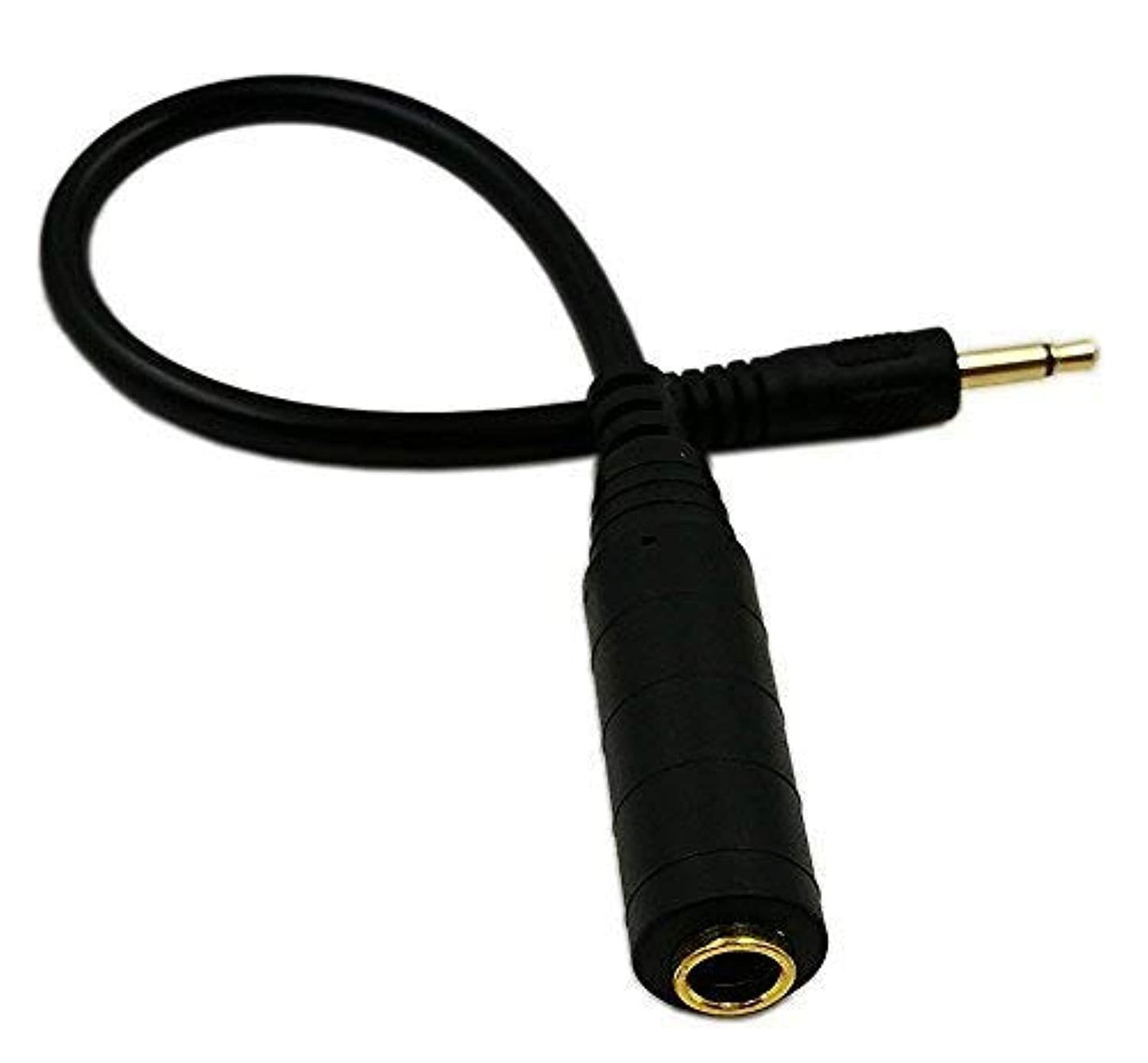 zdyCGTime CGTime Golden Plated 3.5mm Mono 1/8 inch Audio Male to 6.35mm 1/4 inch Female Jack Converter Cable Cord Adapter (25CM/10Inch)