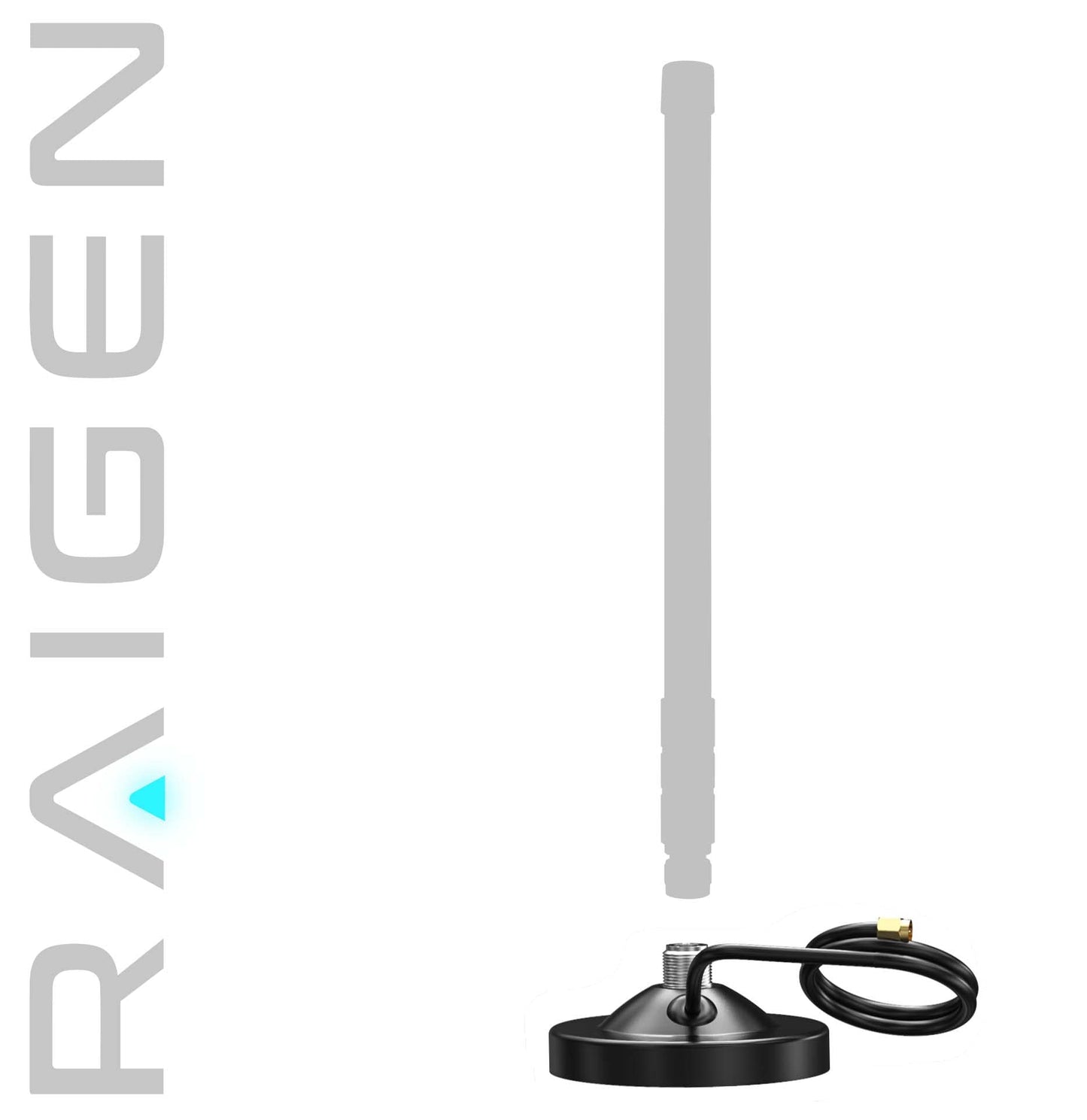 RAIGEN Magnetic Antenna Base for Helium Mining Antennas N-Type Female, 6.5ft Raigen-200 RP-SMA Male Cable, for MNTD, RAK, Bobcat, Syncrobit, Sensecap