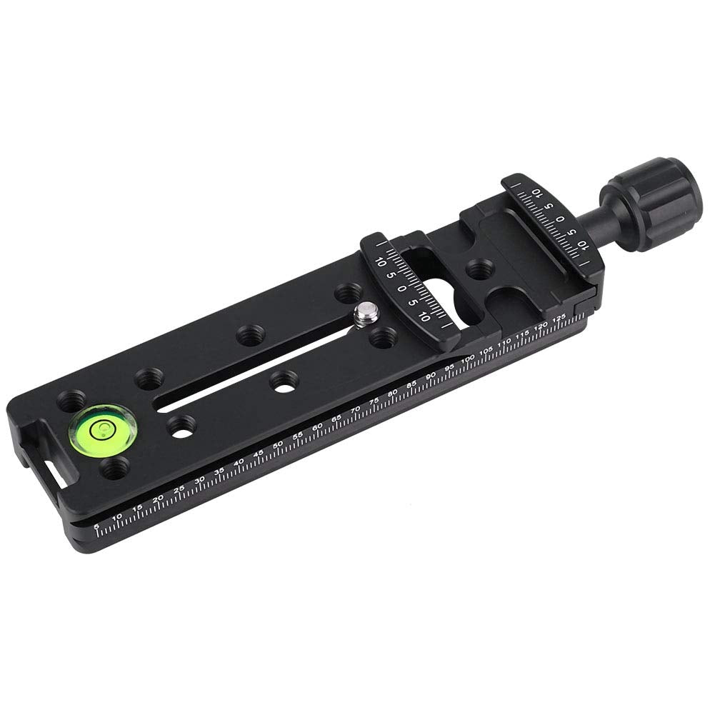 Acouto Quick Release Plate,FNR-140 140mm, FNR-140 Multi-Purpose 140mm Rail Nodal Slide Aluminum Alloy Quick Release Plate