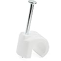 StarTech.com 100 Pack Large Cable Clips with Nail - Reusable - Nail-in Clamps - Wire Holding Clips - Ethernet Cord/AV/Coax Cable Fasteners