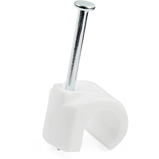 StarTech.com 100 Pack Large Cable Clips with Nail - Reusable - Nail-in Clamps - Wire Holding Clips - Ethernet Cord/AV/Coax Cable Fasteners