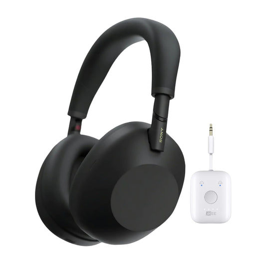 Sony WH-1000XM6 Wireless Noise-Canceling Headphones with QN3 Processor (Black) Bundle with Connect Air in-Flight Bluetooth Wireless Audio Transmitter…