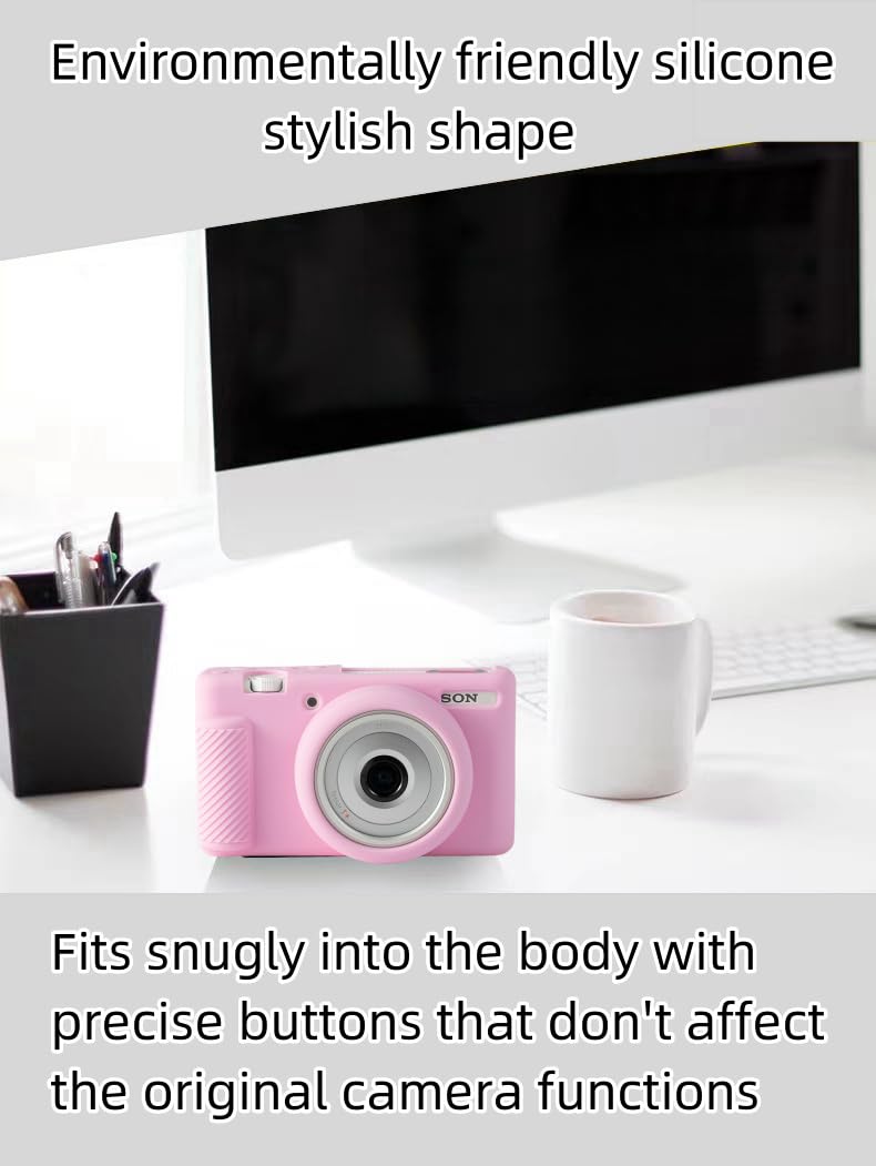 SZHSYJY Camera Case for Sony ZV-1F/ ZV-1 II/ZV-1M2 Digital Camera,ZV1F Soft Silicone Protective Bag,Anti-Scratch Slim Fit Soft Sleeve with ZV1 F