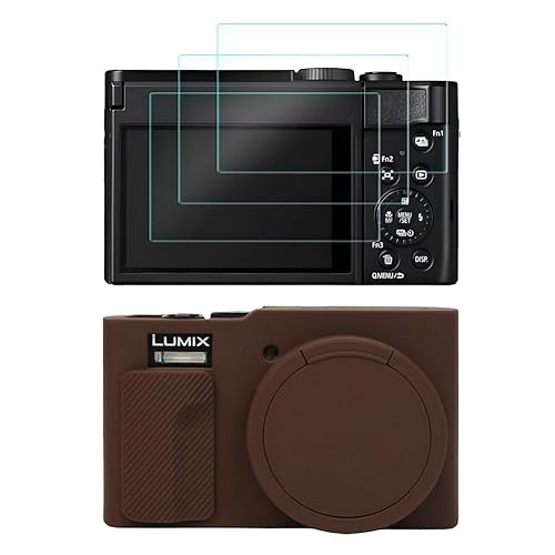 HUADU Screen Protector Compatible for Panasonic Lumix ZS99 Digital Camera,Tempered Glass Film Anti-Scratch High Definition and Soft Silicone Case
