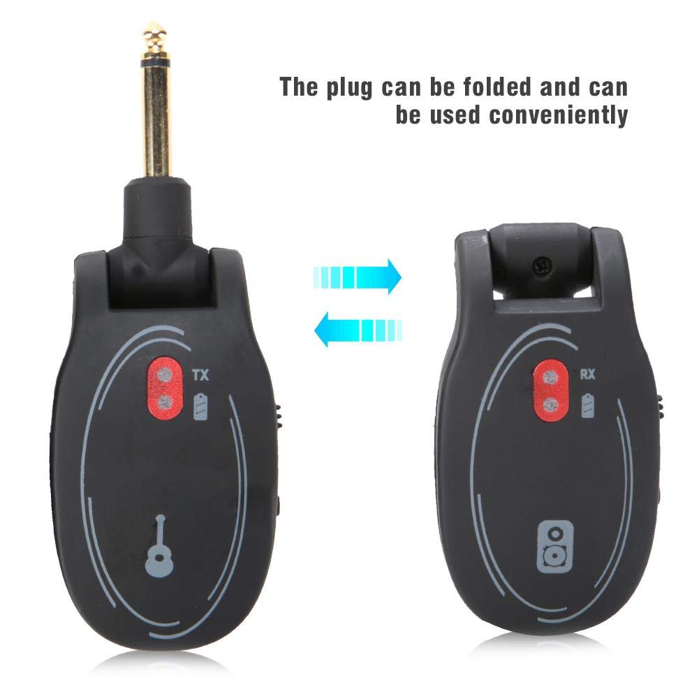 Fafeims Universal Electric Guitar Wireless System Rechargeable Audio Transmitter Receiver Electric Digital Transmitter Receiver Set