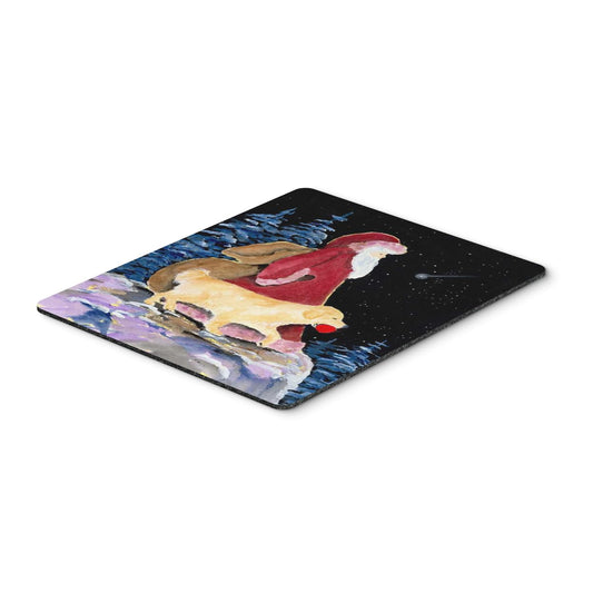 Caroline's Treasures SS8973MP Santa Claus with Golden Retriever Mouse Pad, Hot Pad or Trivet for Home Office Gaming Working Computers Laptop Mouse