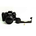 XT1 Case, BolinUS Handmade Genuine Real Leather Half Camera Case Bag Cover for Fujifilm Fuji X-T1 XT1 Opening Version + Hand Strap -Black