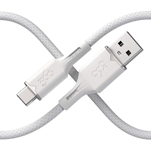 360 Electrical USB-C to USB-A Charging Cable - 5ft, Tangle-Free, Fast Charge Compatible, Ultra-Flow™ Braided, Durable Design