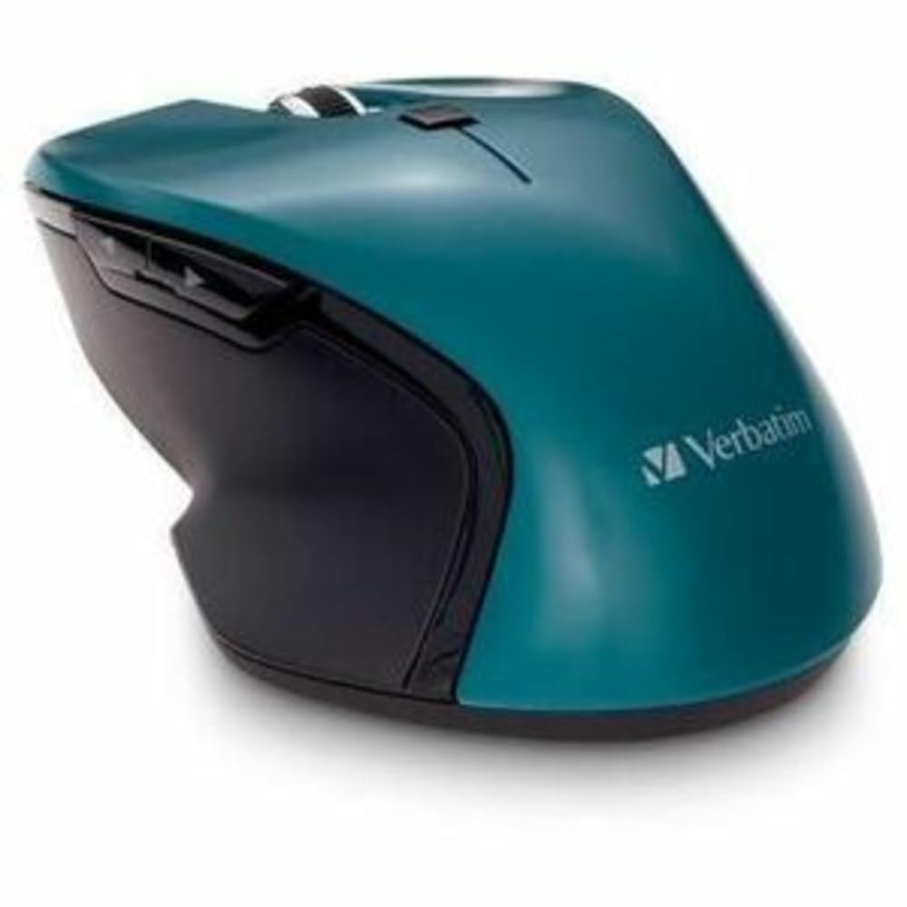 Verbatim USB-C Wireless Blue LED Mouse, Teal, 2.4GHz