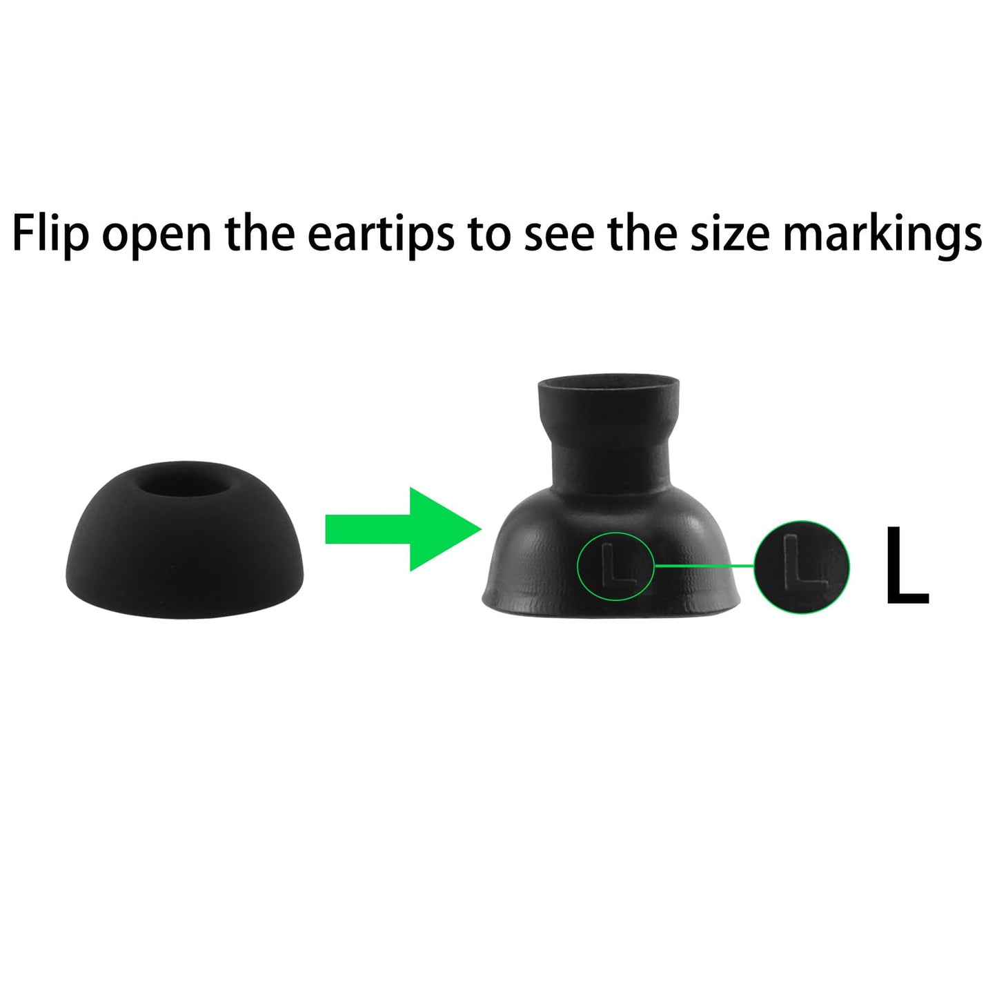 NANLANFAN Replacement Silicone Ear Tips for JBL Tour Pro 3 Wireless Earbuds, 3 Pairs (Black, S/M/L)