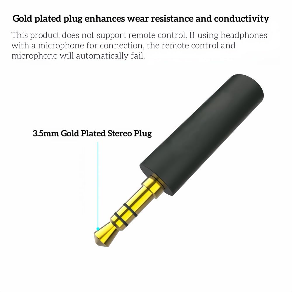 Girftu JCALLY Conductor Earphone 3.5mm to 3.5mm Impedance Plug Rod 30ohm 75 150 200 400 600 ohm Noise Cancelling Adapter Resistance Reduce Noise