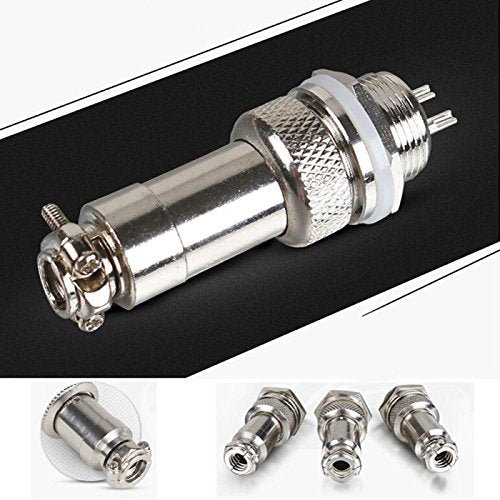 Ximimark 10 Pairs 12mm Thread 4 Pins Male Female Panel Metal Aviation Wire Connector