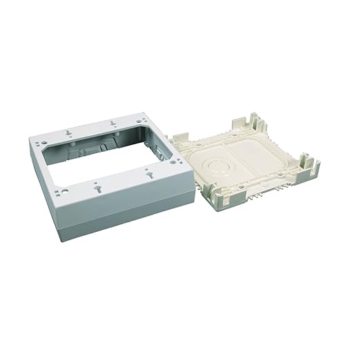 Legrand Wiremold NMW3-2 Nonmetallic Plastic Raceway for Extending Power, 2 Gang Deep Outlet Box, 1 3/8" Deep, White (1 Pack)