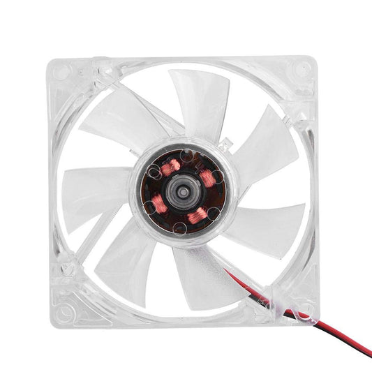 80mm PC Case Fan, LED Light 5V 4Pin Mute PC Case Cooling Fan, 4 Pin Power Interface Computer Cooler, 11 dB-A Silent Computer Internal CPU Fans(Blue)