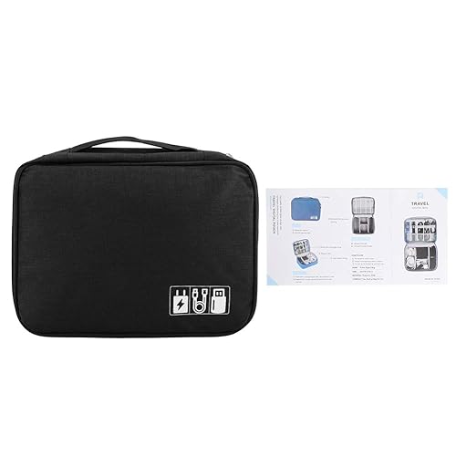 Yosoo Electronics Organizer Foldable Travel Organizer Travel Cable Storage Bag USB Drives Waterproof Gadget and Padded Tech Kit Bag for Hard Disk