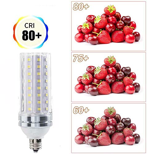 Lxcom Lighting E12 20W LED Corn Light Bulb 4 Pack - 2835 SMD 88 LEDs 180 Watt Equivalent 6500K Daylight White Candelabra LED Bulb 2000LM E12 Base