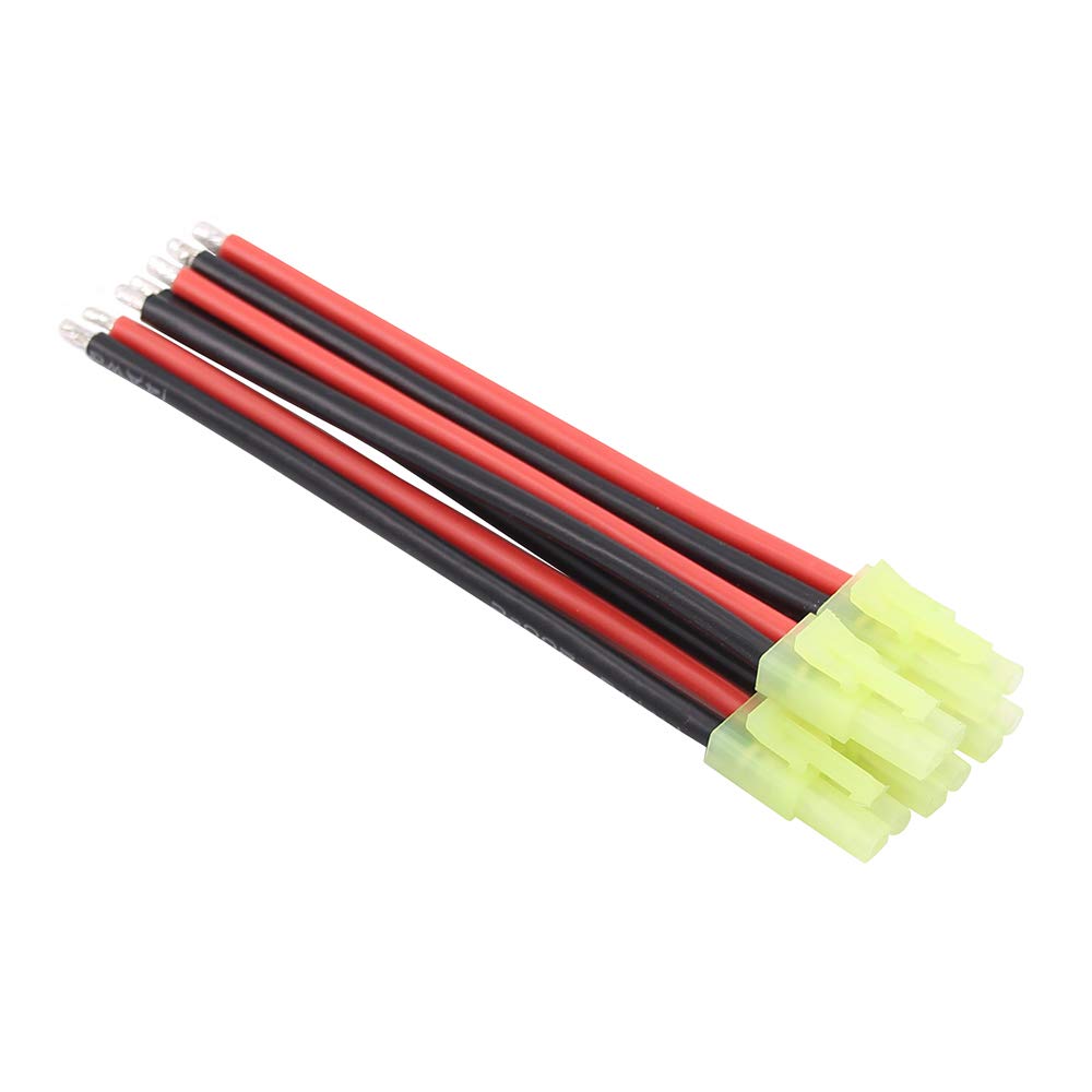 5pcs Compatible with Micro Mini-Tamiya Male Connector Adapters Wire with 10cm 14awg Silica Gel Cable(BDHI-48)