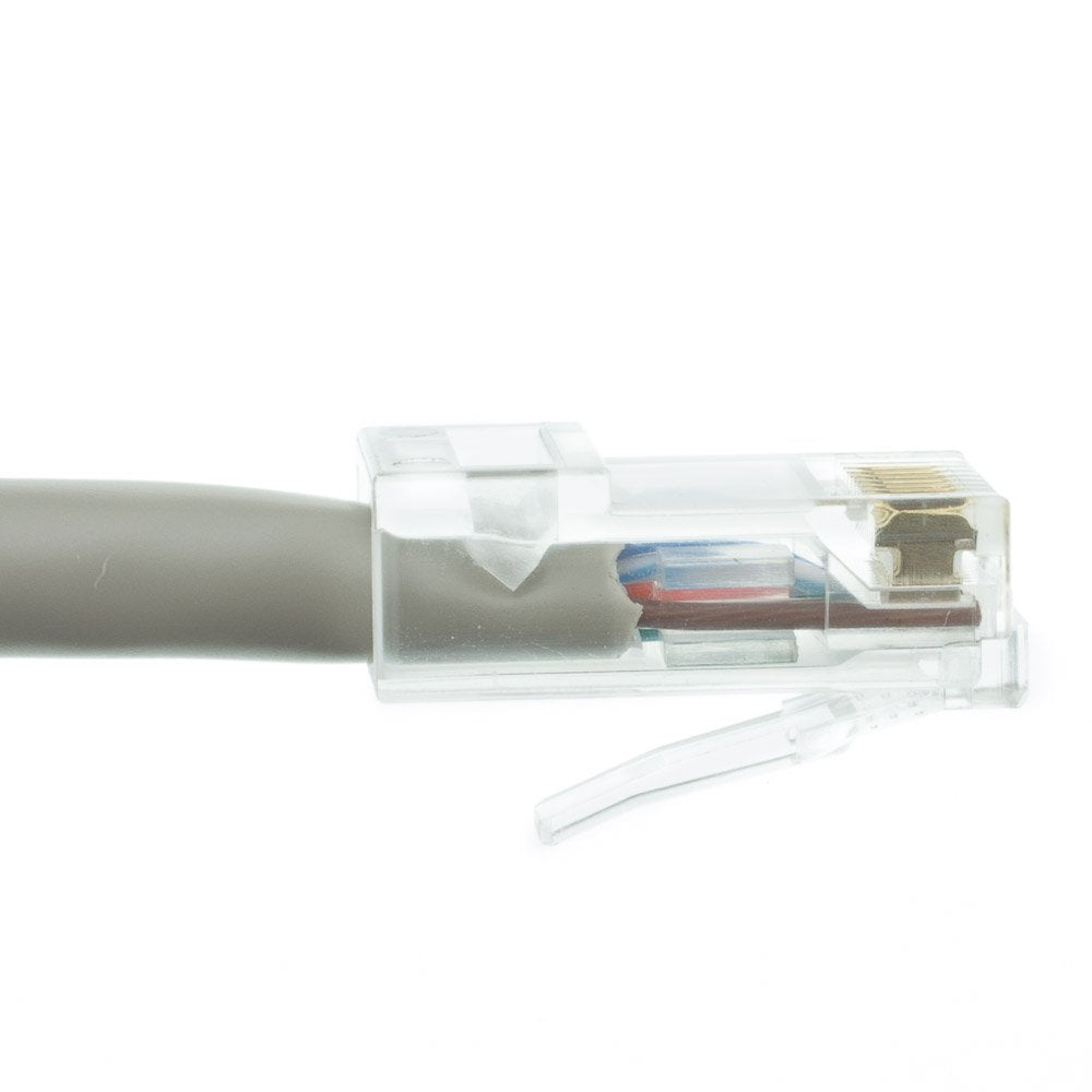CableWholesale Cat6 UTP Ethernet Cable, Bootless, PoE, 50 ft, Gray