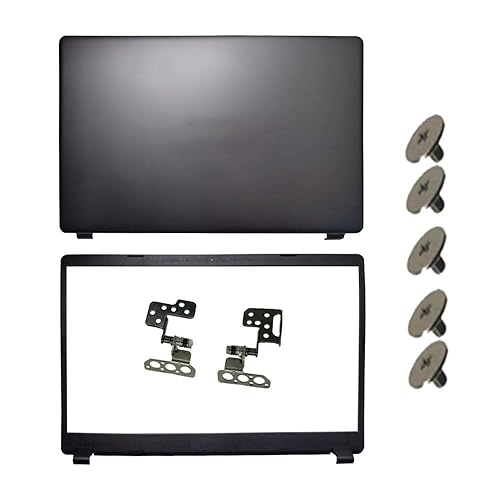 Laptop Black LCD Top Back and Bezel Cover Case and Hinges Compatible for Acer Aspire 3 A315-42 A315-42G A315-56 A315-54 A315-54K N19C1 60.HEFN2.001