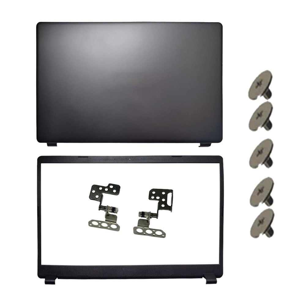 Laptop Black LCD Top Back and Bezel Cover Case and Hinges Compatible for Acer Aspire 3 A315-42 A315-42G A315-56 A315-54 A315-54K N19C1 60.HEFN2.001