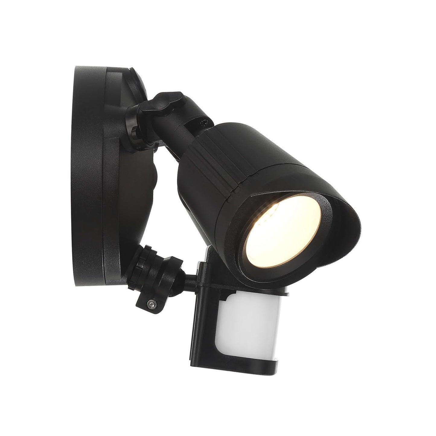 Savoy House 22-Watt Equivalent 1500 Lumen Black Motion Sensing Integrated LED Double Flood Light 4-FLOOD-MS-A2-3000K-BK