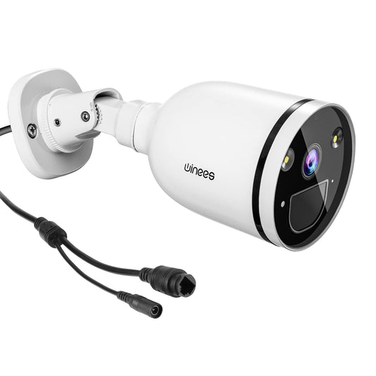 winees 2.4/5 GHz Outdoor Security Camera, 4MP Metal Base WiFi Camera for Home Security, Color Night Vision with Spotlight, Person/Vehicle/Package