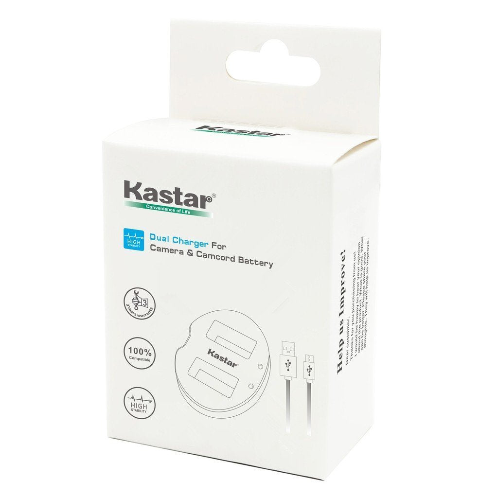 Kastar Dual USB Charger for LP-E10, LC-E10 and EOS 1100D, EOS 1200D, EOS Rebel T3, EOS Rebel T5, EOS Kiss X50, EOS Kiss X70 DSLR Camera & Canon LPE10