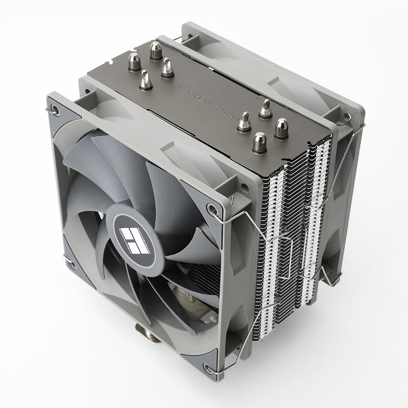 Thermalright Assassin Spirit 120 V2 Plus CPU Air Cooler, 4 Heat Pipes, Double PWM Quiet Fan CPU Cooler, Computer Heatsink Cooler, for AMD AM4