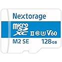 Nextorage Japanese Manufacturer UHS-II Micro SD Card 128GB microSDXC U3 V60 Max. Read Speed 280MB/s Max. Write Speed 100MB/s NX-M2SE128G microSD Card