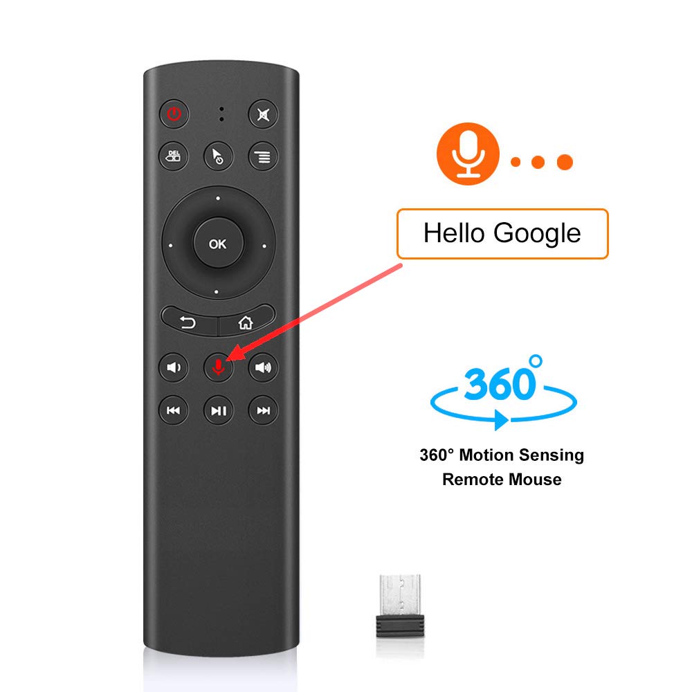 G20S Voice Remote Control,2.4G Wireless Voice Control Sensing Air Remote Mouse with IR Learning for Nvidia Shield(Versions Before
