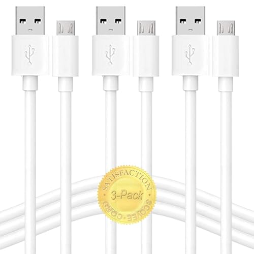 SCOVEE 10ft 3 Pack Power Extension Cable for Wyze Cam v2 v3,WyzeCam Pan,Oculus Go,Yi Camera,Yi Dome Home,Blink Camera,Indoor Nest-Cam,Kasa, Micro USB
