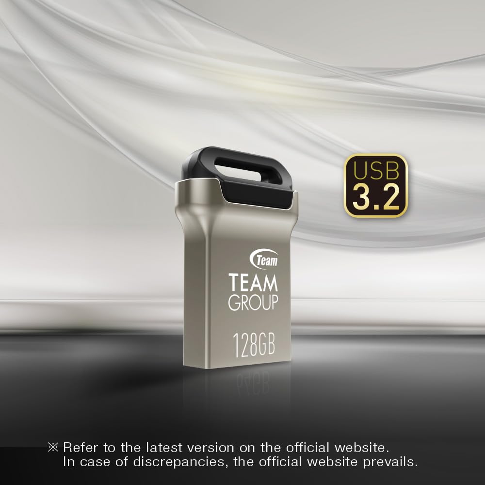 TEAMGROUP C162 256GB USB 3.2 Gen 1 USB 3.1/3.0 Mini Fits Metal Read 140MB/s Flash Thumb Drive External Data Storage Memory Stick Compatible