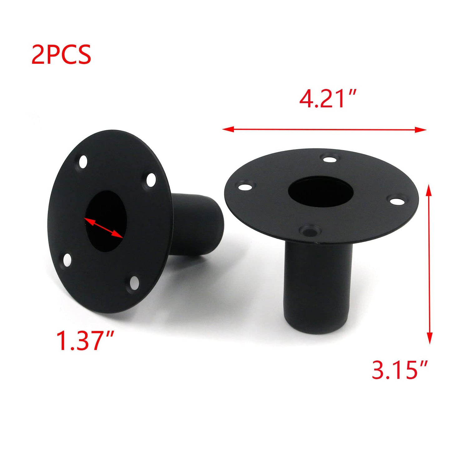 T Tulead Speaker Mount Stand Top Bracket 4.21"×3.15" Speaker Cabinet Pole Mount Speaker Stand Mounts Pack of 2