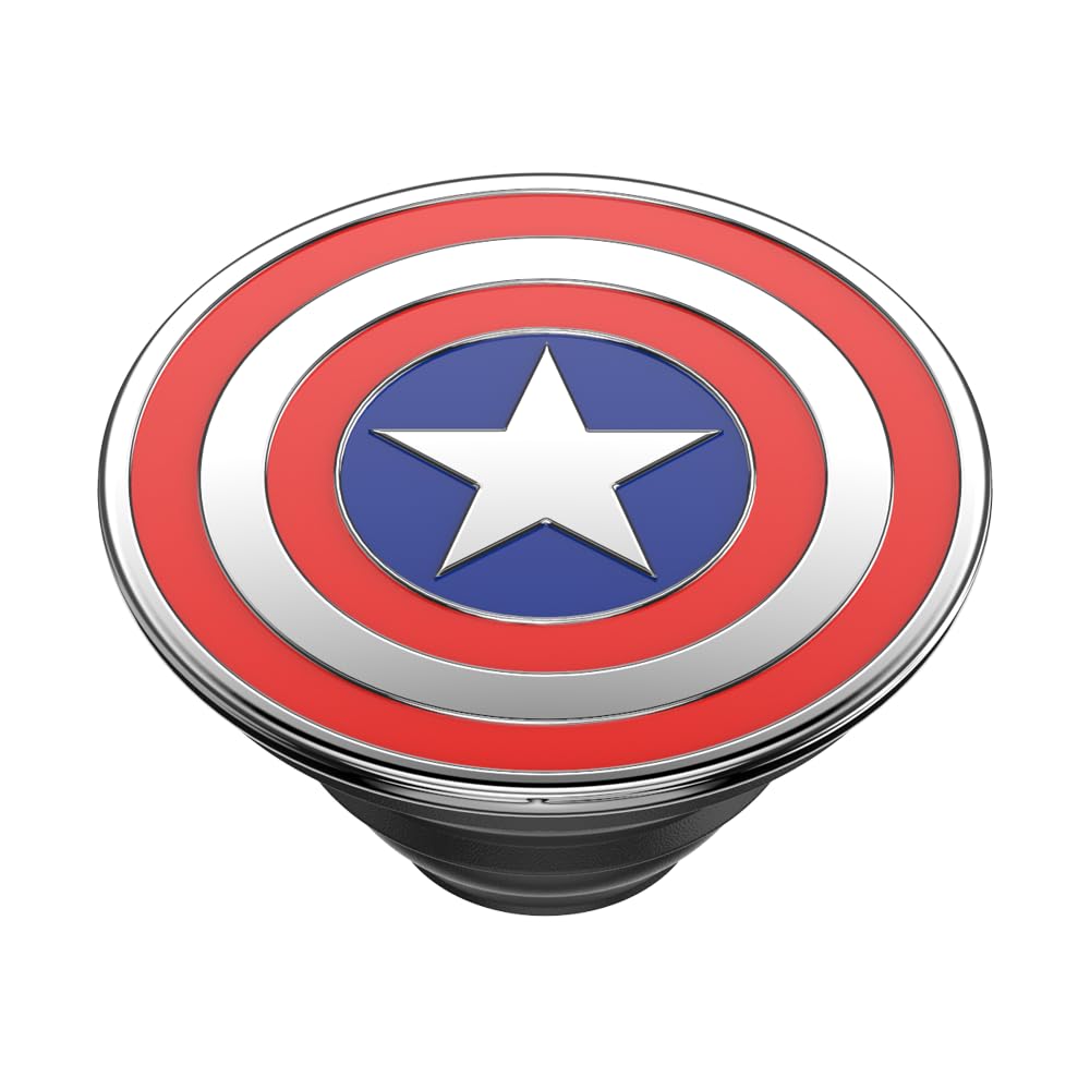 PopSockets Adhesive Phone Grip, Holder, Phone Stand, Marvel - Enamel Captain America