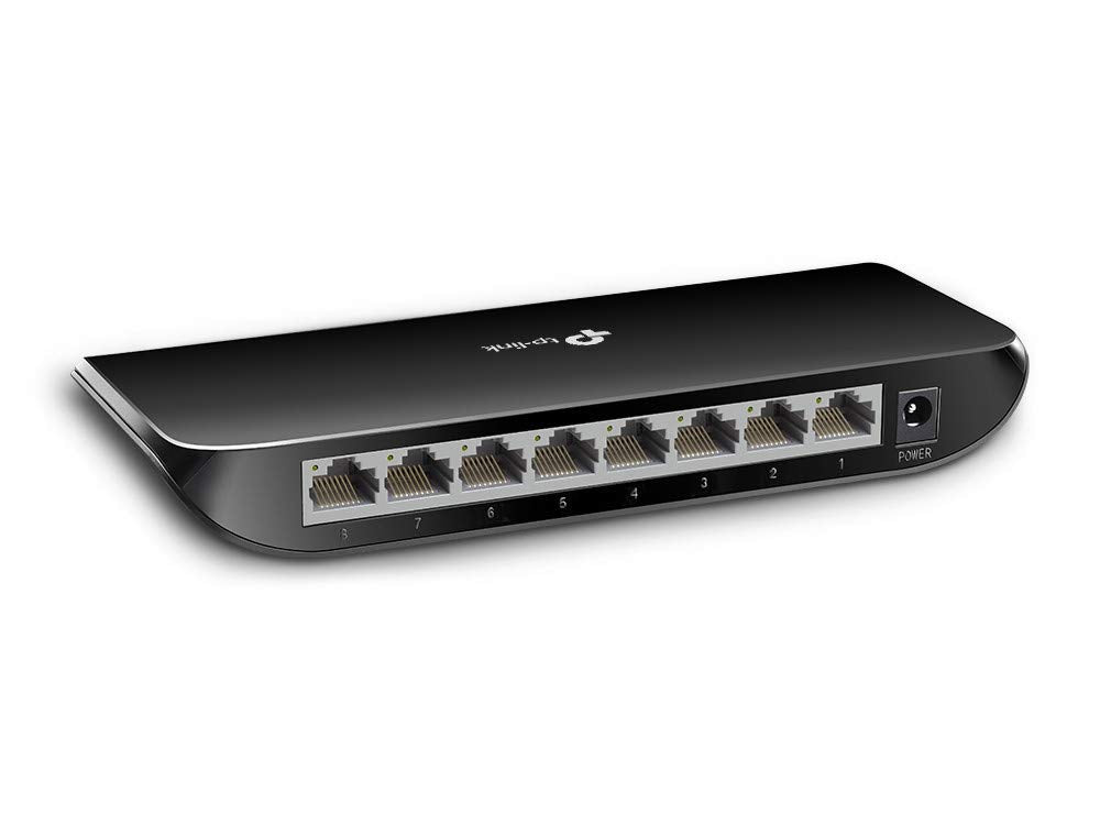 TP-Link 8 Port Gigabit Ethernet Network Switch | Plug and Play | Desktop or Wall-Mount | Plastic Case Ethernet Splitter | Fanless | Traffic