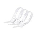 MyyYiTar 300 Pcs Reusable Zip Ties 0.19 x 8 inch Adjustable Plastic Zipper Straps Bundling for Cable Wire Tube Sleeve Conduit,White